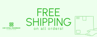 Minimalist Free Shipping Deals Facebook Cover Image Preview