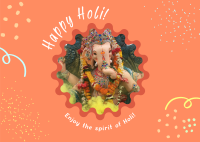 Happy Holi Festival Postcard