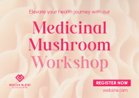 Minimal Medicinal Mushroom Workshop Postcard