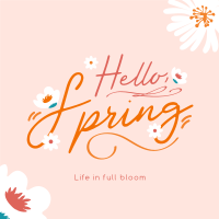 Hello Spring Greeting Instagram Post