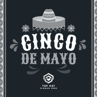 Colorful Hat in Cinco De Mayo Instagram Post Image Preview