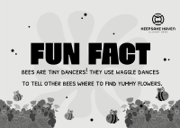 Bee Day Fun Fact Postcard Image Preview