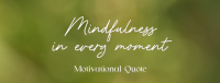 Mindfulness Quote Facebook Cover Image Preview