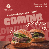 Burgers & More Coming Soon Instagram Post Image Preview