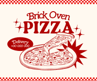 Retro Brick Oven Pizza Facebook Post