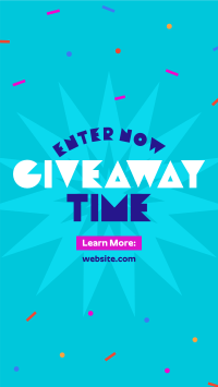 Confetti Enter Giveaway TikTok Video Design