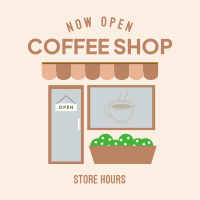 Local Cafe Storefront Instagram Post