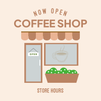 Local Cafe Storefront Instagram Post Image Preview