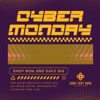 Futuristic Cyber Monday Instagram Post Design