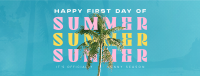 Summer Palm Tree Facebook Cover