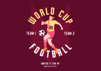 Football World Cup Tournament Postcard