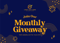 Monthly Giveaway Postcard