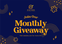 Monthly Giveaway Postcard Image Preview