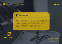 Dental Appointment Reminder Postcard Image Preview