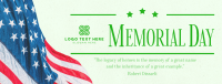 Modern Minimalist Memorial Day Facebook Cover