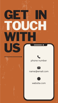 Textured Phone Contact Us TikTok Video Design