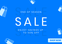 Minimalist End of Season Sale Postcard