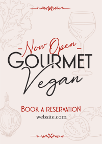 Gourmet Vegan Reservation Flyer