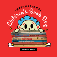 Cartoon Books Instagram Post Design