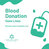 Blood Bag Donation Instagram Post Design