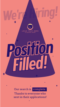 Position Filled Hiring Instagram Reel Image Preview