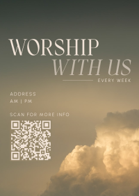 Serene Sunday Church Service Flyer