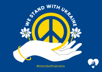 Ukraine Peace Hand Postcard