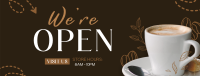 Cafe Opening Announcement Facebook Cover