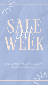 Minimalist Week Discounts Facebook Story