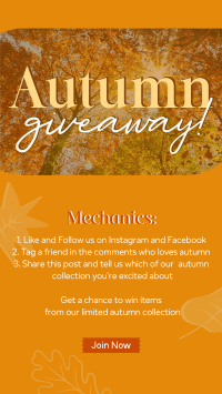 Autumn Leaves Giveaway Facebook Story