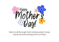 Mother's Day Colorful Flowers Postcard