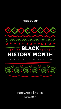 Black History Month Pattern Facebook Story