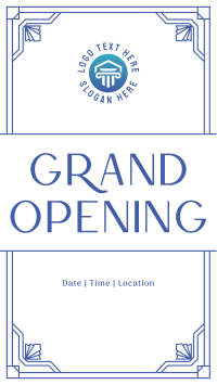 Grand Opening Art Deco Facebook Story