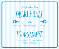 Pickleball Tournament Facebook Post Design