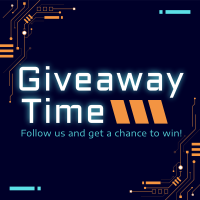 Circuit Board Giveaway Instagram Post Design