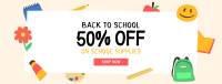 Back to School Discount Facebook Cover Design