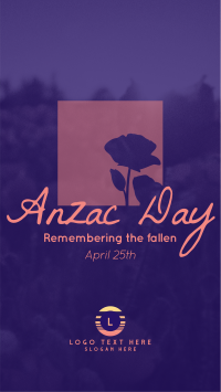 Remembering Anzac Instagram Story