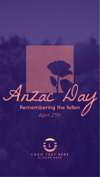 Remembering Anzac Instagram Story Design