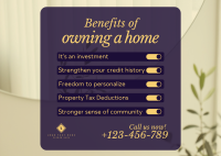 Home Owner Benefits Postcard Design