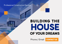 Building Home Construction Postcard