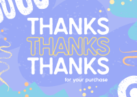 Grunge Thank You Postcard