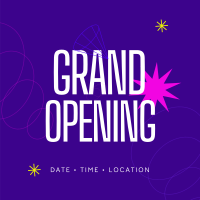 Modern Abstract Grand Opening Instagram Post Design