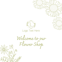 Minimalist Flower Shop Instagram Post