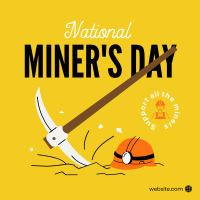 Miner's Day Instagram Post Design