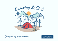 Camping and Chill Postcard