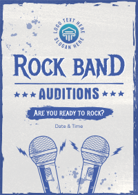 Brutalism Rock Auditions Poster Design