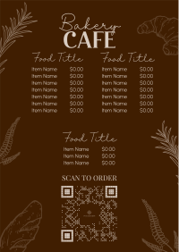 Tasty Bakery Cafe Menu Image Preview