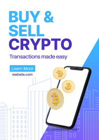 Buy & Sell Crypto Poster