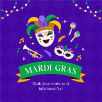 Mardi Gras Celebration Linkedin Post Design