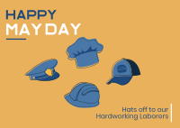 Hats Off Postcard Design